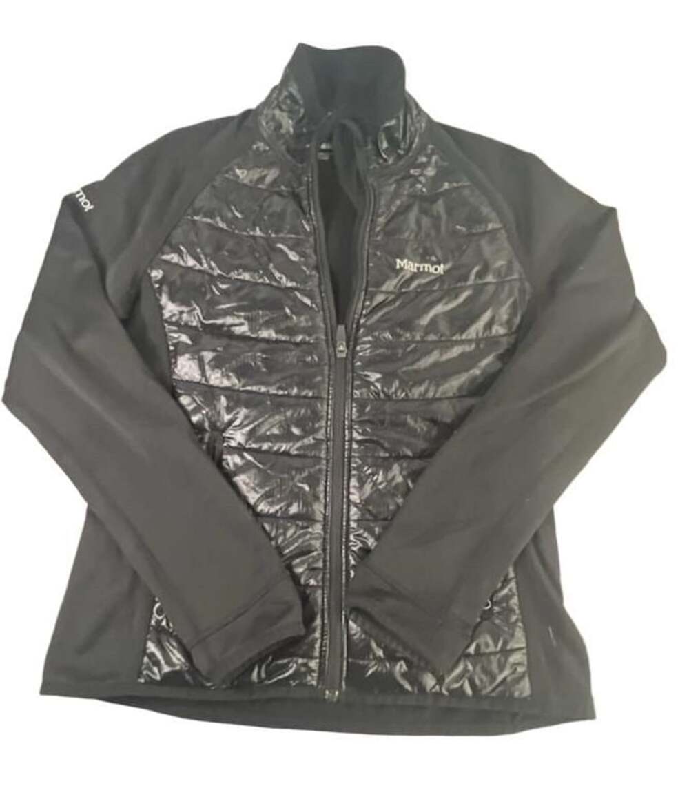 Marmot Variant Hybrid Jacket Size S Black Quilted Full Zip Fleece
